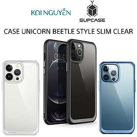 Ốp Lưng SUPCASE Unicorn Beetle Style Slim Clear Dành Cho iPhone 13ProMax, Viền nhiều Màu - Hàng Chính Hãng