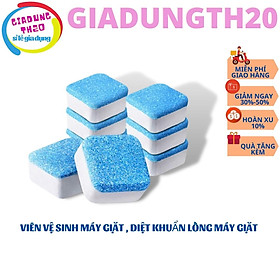 Mua Viên Vệ Sinh Máy Giặt   Diệt Khuẩn   Tẩy Bụi Bám trong Lòng Máy Giặt   Hộp 12 Viên