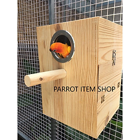 1 tổ đẻ dành cho Sun Conures, Green check - 25*25*40