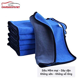 Mua Khăn lau đa năng Microfiber 30x40cm  - 2 Mặt HÀNG LOẠI 1 siêu dày dặn thấm hút không rụng lông - Chuyên dụng cho ô tô