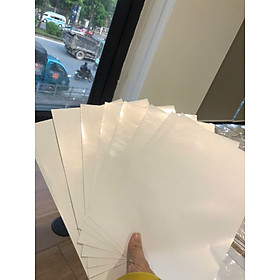 Xấp 20 tờ Giấy Đề can nhựa trắng bóng PP siêu bền chống nước khổ 320x430