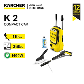 Combo Máy phun rửa áp lực cao Karcher K 2 Compact và dây cấp nước 1.5m