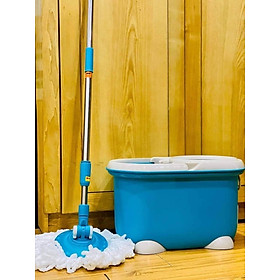 Mua Bộ Lau Nhà Xoay Tay 360° Cao Cấp Lồng Nhựa Mop Q2 (cam kết hàng chuẩn  y hình)