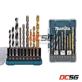 Bộ 09 mũi khoan sắt - gỗ - tường chân tròn Makita D-71962 | DCSG