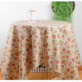 Mua Khăn trải bàn vải bố - Họa tiết Hoa hồng nhí - mẫu G04