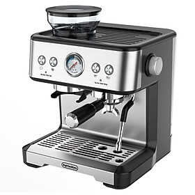 Máy pha cà phê espresso CF07-PLUS tích hợp xay hạt cà phê 20 mức, đánh bọt sữa, pha espresso 20 bar mạnh mẽ, 4 trong 1 tiện lợi, 2 boilers và DIY kiểm soát nhiệt độ 3 cấp, họng pha chuyên nghiệp 58mm