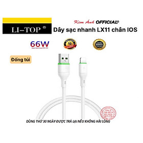 Mua Dây sạc nhanh LI-TOP LX11 chân IOS (Túi) công suất 66W  Kim Ánh cho dùng thử 30 ngày  bảo hành hàng chính hãng 12 tháng