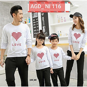 Áo đôi, áo gia đình chất nỉ - MÃ AGD116
