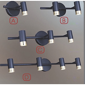 Mua Đèn gắn tường trang trí rọi gương  soi tranh hiện đại PT-6270-Đen – Led vàng ấm