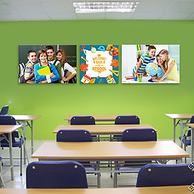 Mua Bộ 3 tranh treo tường lớp học vui nhộn W2197