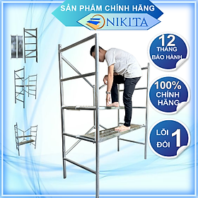 [NEW] Giàn giáo di động 2 mâm đứng MD180, chắc chắn, dùng cho công trình, có thể ghép nối tăng chiều cao, chính hãng Nikita