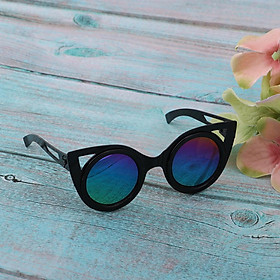 Cute Copper Frame Eyeglasses Sunglasses for 12'' Blythe Dolls Accessory -Black