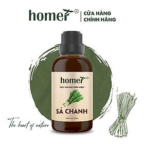 Tinh Dầu Sả Chanh Homer 100ML - Tinh Dầu Xông Thơm Phòng, Thư Giãn, Khử Mùi - Tinh dầu Bạc Hà/ Cam Ngọt/ Oải hương/ Ngọc Lan Tây/ Tràm Trà/ Bưởi Ngọt/ Vỏ Quế