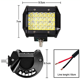 Đèn Pha LED C6 24 Bóng Trợ Sáng Dành Cho Xe Máy