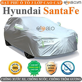 Bạt phủ xe ô tô Hyundai Santafe vải dù 3 lớp CAO CẤP BPXOT