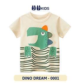 Áo thun bé trai ngắn tay 27Kids áo cộc nam 100% Cotton cho trẻ từ 2