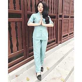 Đồ Lam Đi Chùa # Bà Lai Tim # Đồ Bộ Nữ # Quần Áo Nữ