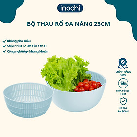 Mua Bộ Thau Rổ Nhựa Đa Năng Cao Cấp Yoko Inochi Nhật Bản - Kháng khuẩn khử mùi đảm bảo an toàn vệ sinh thực phẩm - Chính Hãng ( Tặng kèm khăn lau pakasa)