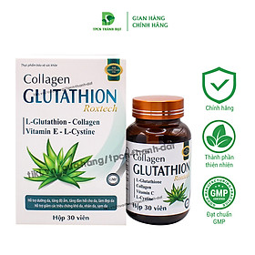 Viên uống trắng da Collagen Glutathion Roxtech hỗ trợ giảm nám sạm da, tăng độ đàn hồi da - Hộp 30 viên