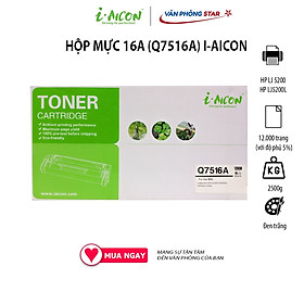 Mua  hàng chính hãng  Hộp mực HP 16A thương hiệu I.aicon mã mực HP 16A (Q7516A) (Black) dành cho máy HP LJ 5200/5200L tương thích tốt chất lượng bản in đẹp