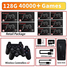 Tay Cầm Chơi Game Cho PSP PS1 N64 GD10 Retro Tay Cầm Chơi Game Đầu Ra 4K HD Độ Trễ Thấp Gậy Chơi Game TV 2.4G Tay Cầm Kép Video Di Động Màu Sắc: 1 Cái128G 40000 Trò Chơi