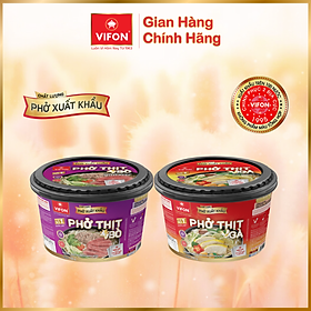 Thùng 12 tô Phở bò gà VIFON Chất lượng xuất khẩu 135g tô