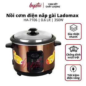 Mua Nồi cơm điện Ladomax  nồi cơm điện min nắp rời dung tích 0.6L công suất 350W HA-7106 - Hàng chính hãng