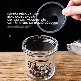 Mua Gạt Tàn Thuỷ Tinh Có Phễu Inox Cao Cấp Phù Hợp Quán Cà Phê Văn Phòng Làm Việc