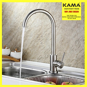 Mua Vòi rửa chén bát nóng lạnh inox 304 KAMA RC04 - vòi rửa chén 100% inox 304 nguyên bản chức năng nóng lạnh  phù hợp với mọi không gian nhà bếp - tặng kèm bộ dây cấp nước inox 304 60cm