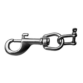 Premium 316 Stainless Steel Scuba Diving Bolt Snap Clip with D Ring Shackle