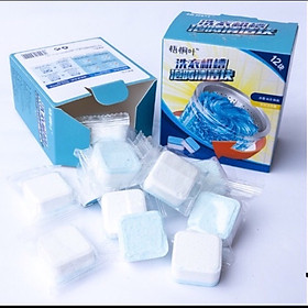 Hộp 12 viên tẩy lồng máy giặt ,khử mùi , khử khuẩn , khử nấm mốc , loại bỏ cặn lắng và chất bẩn gây mùi hôi trong máy giặt 