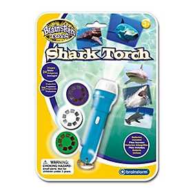 E2031Đèn pin flashlight Brainstorm chủ đề cá mập biển