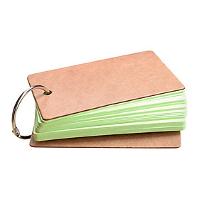 Bộ Thẻ Flashcard 80 Tờ Ghi Nhớ Học Từ Vựng Ngoại Ngữ - Màu Xanh Lá Nhạt