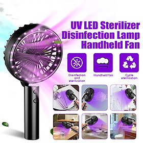 2020 New Handheld Fan & UV Sterilizer Fan Disinfection 2 IN 1 18 UV LED 3 Block Wind Power Adjustable USB Charging