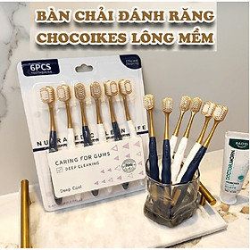 Combo 6 bàn chả đánh răng nội địa Trung lông mềm, chải siêu nhỏ, làm sạch sâu đánh sạch mảng bám TEETH Nữ Women Men