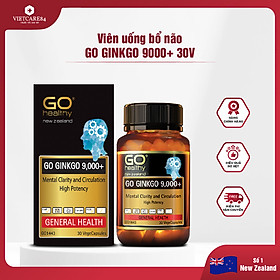 Viên uống bổ não nhập khẩu chính hãng New Zealand GO GINKGO 9000+ (30 viên) hỗ trợ tăng cường tuần hoàn não, cải thiện trí nhớ, tăng khả năng tập trung