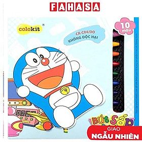 Hộp 10 Bút Sáp Màu Doraemon - Colokit CR-C04/DO (Mẫu Bao Bì Giao Ngẫu Nhiên)