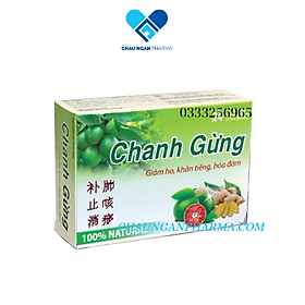 Viên Ngậm Chanh Gừng giảm ho khản tiếng hoá đờm..