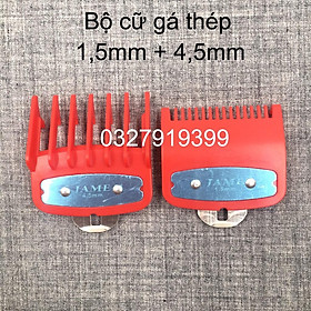 2 cữ tông đơ : 1,5mm + 4,5mm gá thép