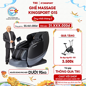 Ghế massage KINGSPORT Standard G15 công nghệ mới Kingtech Touch Pro, massage kéo giãn toàn thân