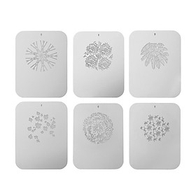 6 cái / bộ Thẻ đồ họa Gobos Tấm kim loại với các mẫu rỗng cho Quang học Snoot Hình nón Focalize Condenser Art Đặc biệt-Size Phong cảnh Nông thôn
