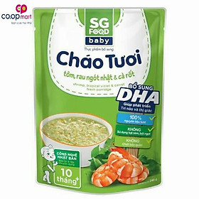 Cháo tươi SGF 10tháng tôm rau ngót cà rốt 240g-3405463