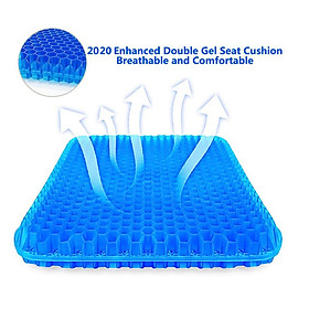 Đệm ngồi 3D Silicon văn phòng PEAFLO thế hệ mới, cấu trúc tổ ong 2 lớp thoáng khí, giảm áp lực lên mông, giảm đau mông.