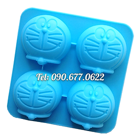 Mua Khuôn silicone làm bánh  rau câu  socola 4 hình Doremon – Mã số 1373