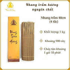 Nhang trầm hương nguyên chất tự nhiên Size 40cm - Hộp 1kg