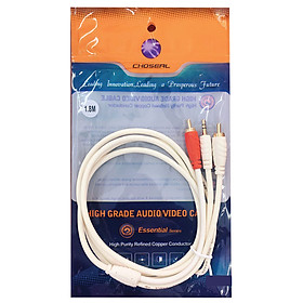 Mua Dây cáp loa  1 đầu 3.5mm ra 2 đầu hoa sen RCA dài 1.8m  Choseal- Hàng chính hãng