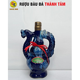 Đặc Sản Bình Định - Rượu Bàu Đá Thành Tâm Rồng Nhỏ Đậu xanh (Màu xanh bút bi) 350ml - OCOP 3 Sao
