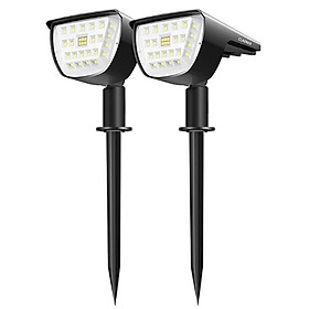 2 Gói mặt trời ngoài trời, đèn năng lượng mặt trời LED hàn Solar Solarther có thể điều chỉnh với ánh sáng mặt trời chiếu sáng mặt trời 180 ° cho vườn, bên ngoài