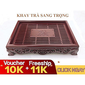 Khay trà giả gỗ chữ nhật sang trọng kiểu dáng mới cho mọi nhà