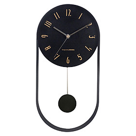 Minimalist Pendulum Clock Non Ticking Silent Battery Operated for Home Decor